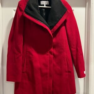 Calvin Klein Women's Red Trench Coat